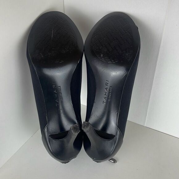 Tahari Charm Stretch Fabric Open Toe Booties 6.5 - Picture 7 of 9
